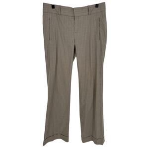 Banana Republic Martin Fit Brown Pinstripe Straight Leg Pants Workwear Office 6